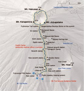 Карта маршрута Fujinomiya